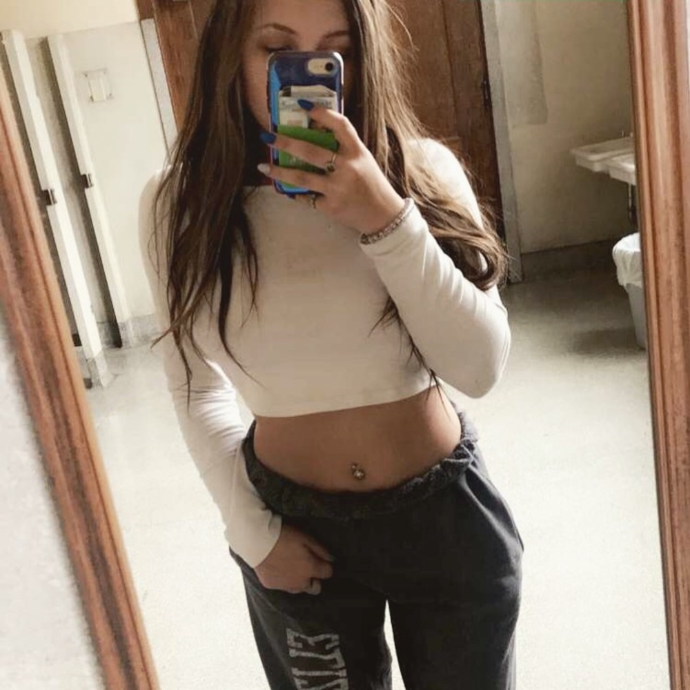 White crop top